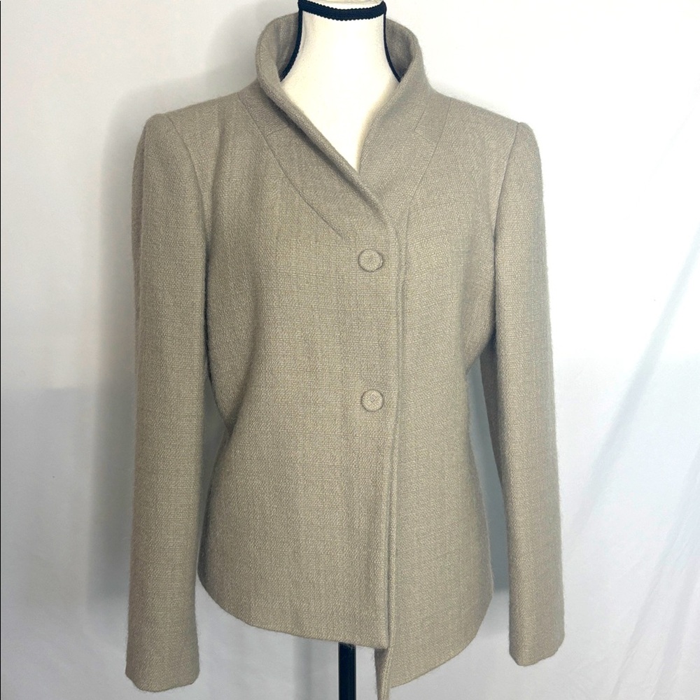 Calvin Klein Collection Wool and Mohair Asymmetrical Blazer/ Jacket - Picture 3 of 5